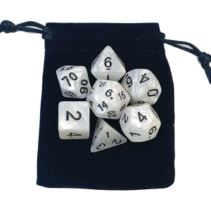 D&D 7 Dice Set - Two Colour Glitter - Polyhedral Dice