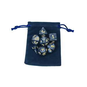 Black Dice with Pouch