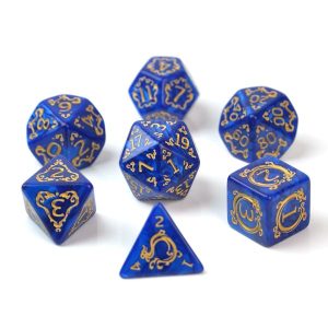 Blue Dragon Pattern Dice