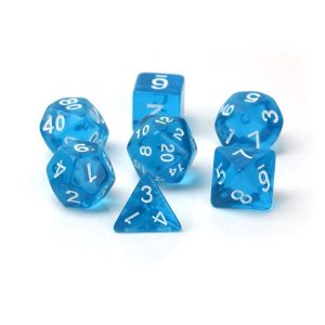 Blue Transparent Dice
