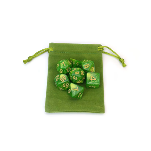 Light Green Dice with Pouch