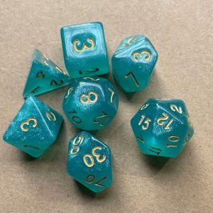 Sky Blue Glitter Dice