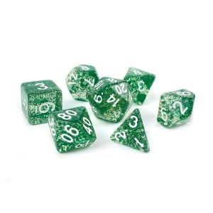 Light Green Glitter Transparent Dice