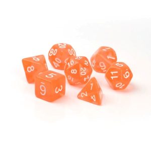 Orange Transparent Dice