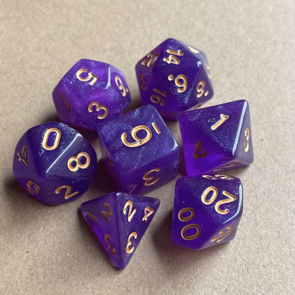 Purple Glitter Dice