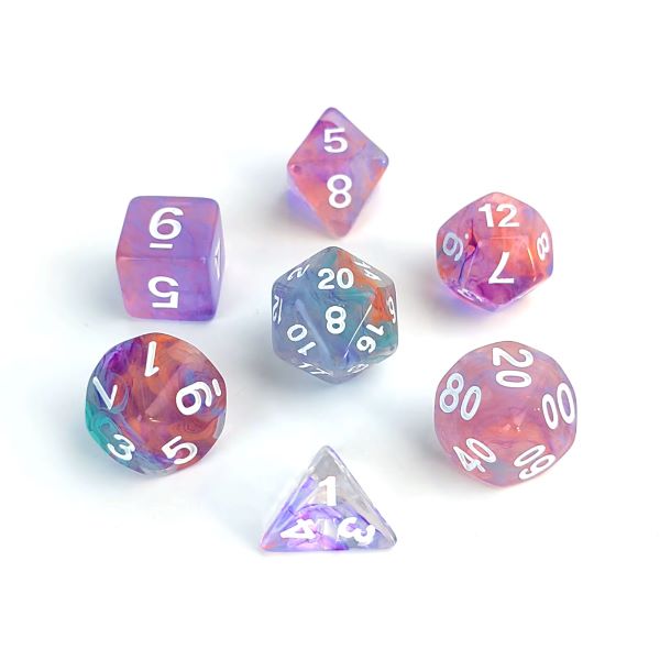 Red Blue Translucent Dice