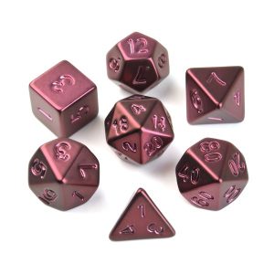 Red Wine Electroplated Metal Dice