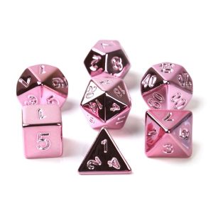 Rose Gold Electroplated Metal Dice