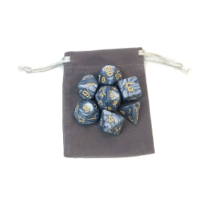 Silver Dice with Pouch