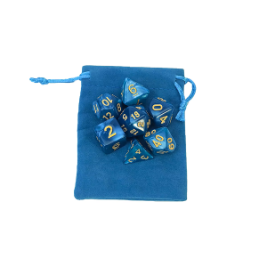Sky Blue Dice with Pouch