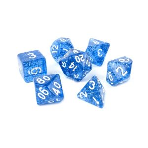 Sky Blue Glitter Transparent Dice