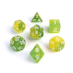 Yellow Green Translucent Dice