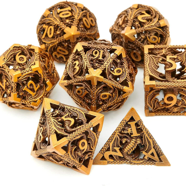 Ancient Gold Metal Dragon Dice 2 600 x 600