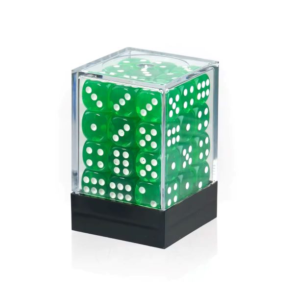 36 transparent green d6, salamander dice, warhammer dice