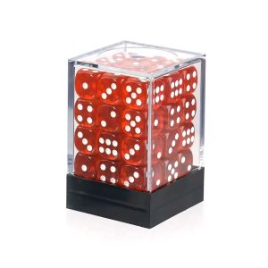 red d6, 6 transparent red d6, blood angels dice, warhammer dice