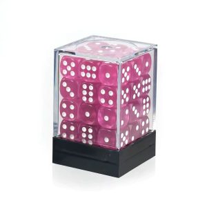 rose red d6, 6 transparent red d6, slaanesh dice, warhammer dice